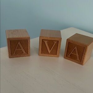 Wooden name blocks AVA